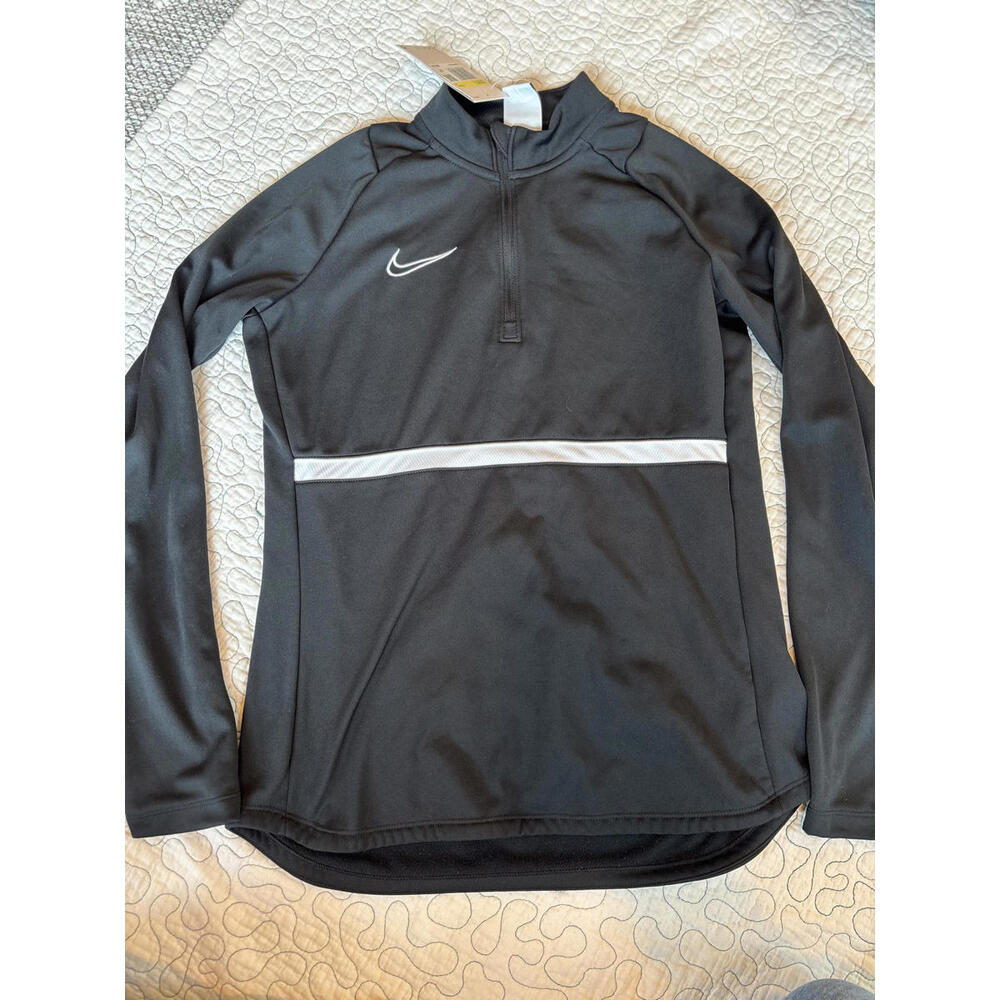 Nike Women's Black Long Sleeve 1/4 Zip Training Top Size Small #670